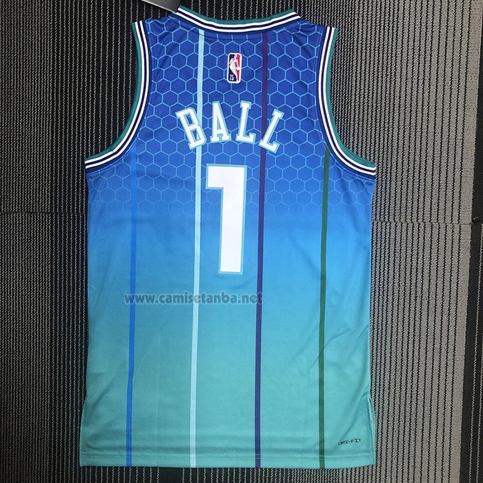 Camiseta Charlotte Hornets LaMelo Ball #1 Ciudad 2022-23 Azul